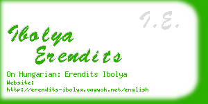 ibolya erendits business card